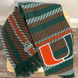 Adidas - University of Miami Double-Sided Scarf - Barely Used